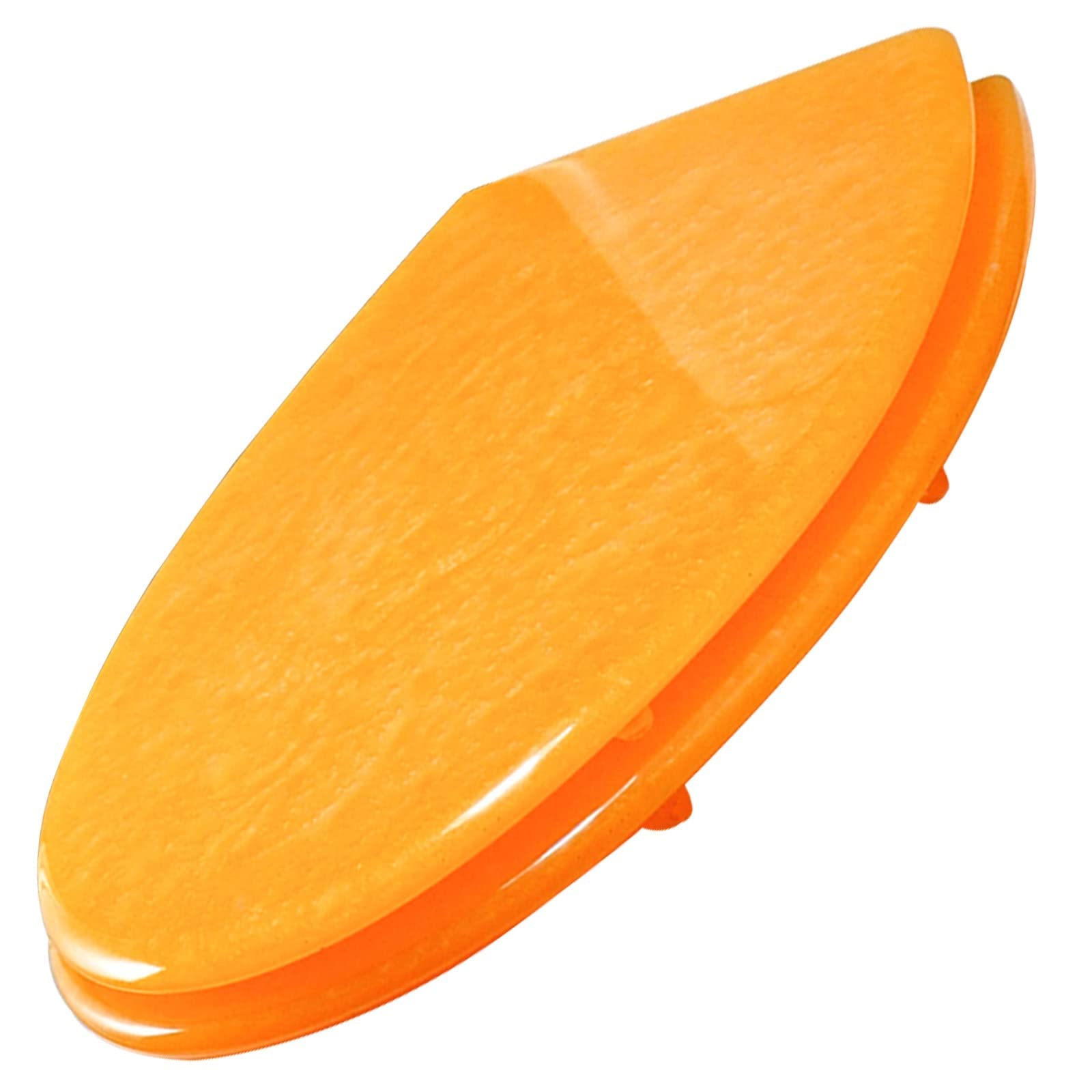 Toilet lid, Glitter Toilet Seat Slow Close Resin, Quiet Seats Easy Installation, Quick-Release Hinges Fit All Standard(Orange)