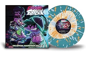 "Friday Night Funkin' The Official Soundtrack: Game Over" Edition Blue White Splatter Vinyl