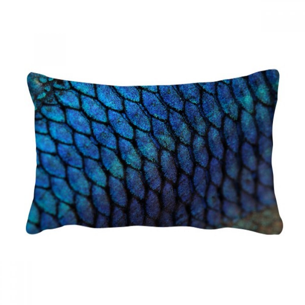 Oreiller lombaire poisson bleu mystère multicolore 16x24 pouces pour canapé maison