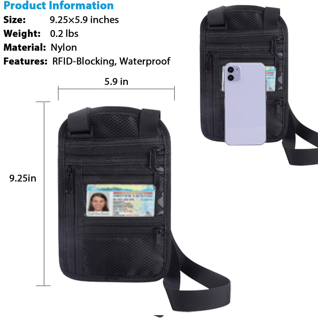 Pochette De Poitrine Sac à Outils Portable Sports De Plein Air Running