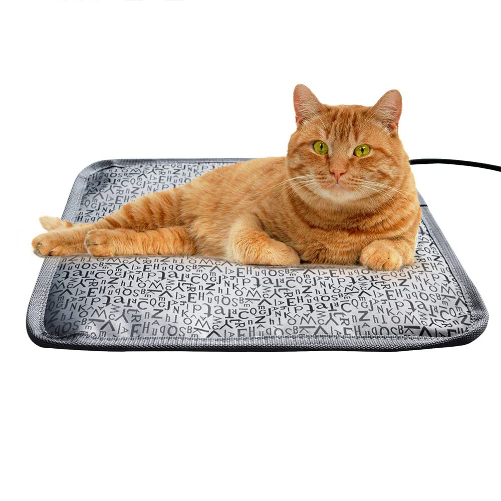 Babypet Heated Pet Pad, Waterproof Electric Heating Cushion Bed with Temperature Controller for Cat Dog and More Animals (18X28inches, Grey)