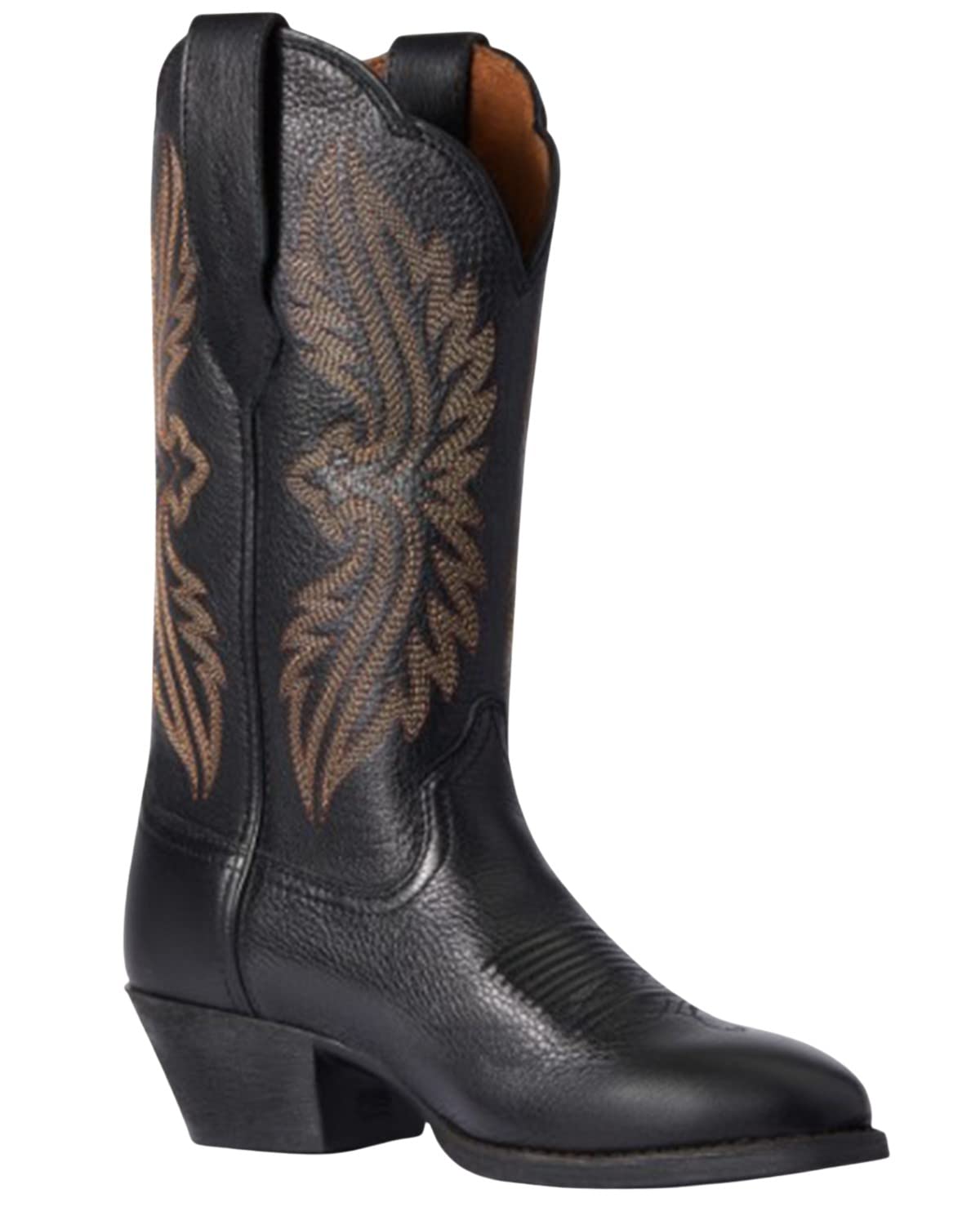 ARIAT BMVY9 Womens Heritage R Toe StretchFit Western Boot Black Deertan 7 5