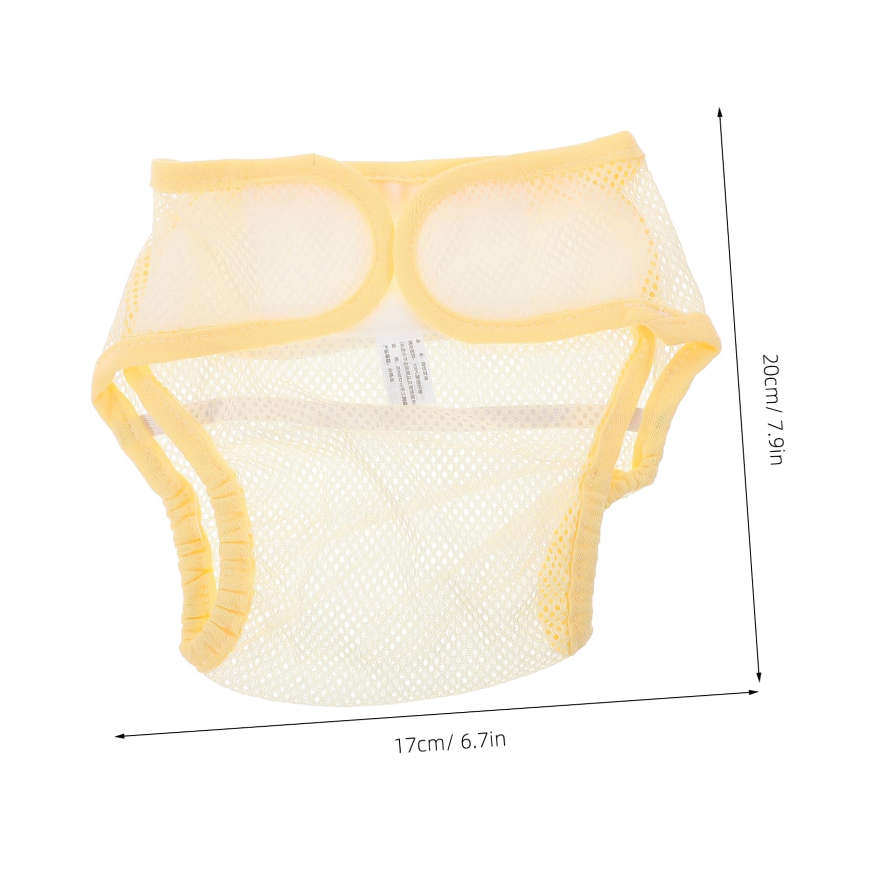 ERINGOGO Diaper Cover Reusable Mesh Underwear for Newborns Soft for Potty Training Comfortable Safe Underwear Yellow