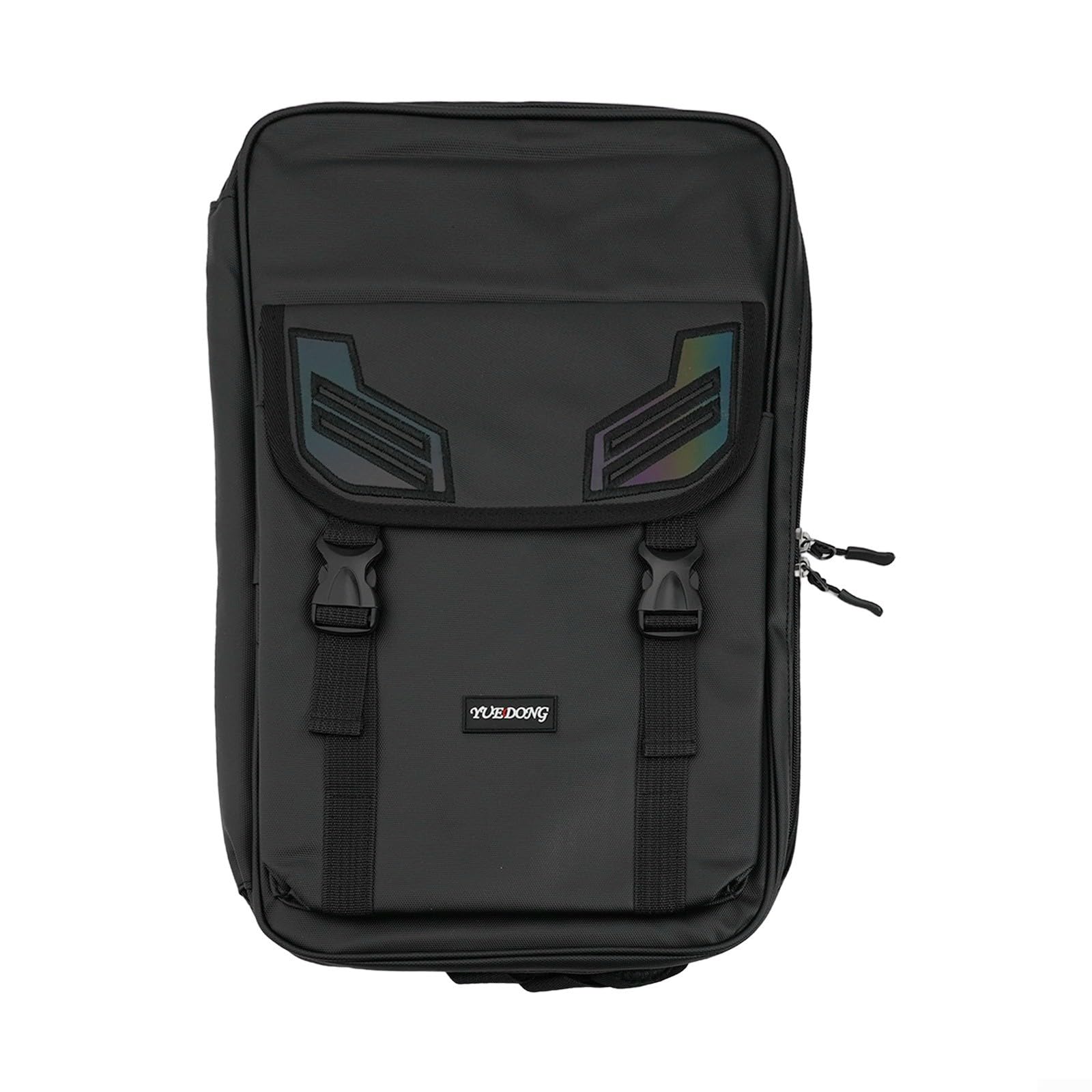 Zaino per bacchette da batteria, custodia imbottita in tessuto Oxford con doppio scomparto per batteria, spartiti e accessori, nero, 45 x 26 x 4 cm