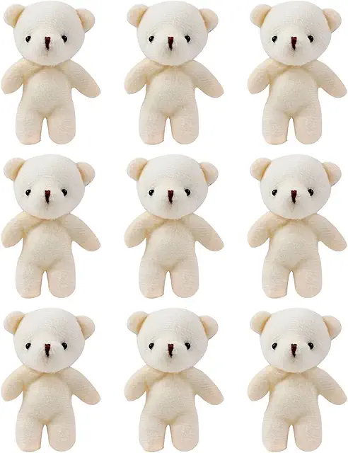 KGDUYC 9 Pcs Mini Bear Plush Toy Set - Kleine Pluche Knuffels