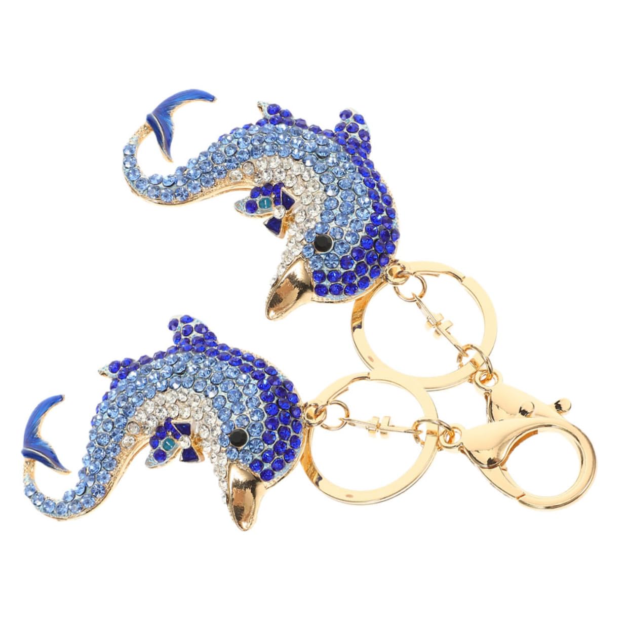 LIFKOME2pcs Dolphin Keychain Dolphin Key Ring Keychain Charm Keychain for Women Ocean Keychain Dolphin Stuff Animal Pendant Keychain Women Keychain Dolphin Charms Wallet Keychain Diamond