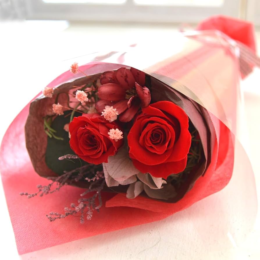 プリザーブドフラワーブーケ 仏花 虹色ブーケ プリザーブドフラワー ほっこり プリザーブド