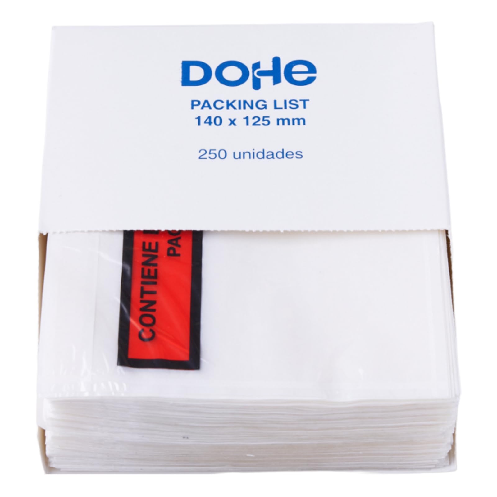 Dohe - Packing List 140x125 mm (1.000 uds.) | Sobres Transparentes de Plástico, Envío de Documentos, Transporte y Logística, Autoadhesivos Resistentes
