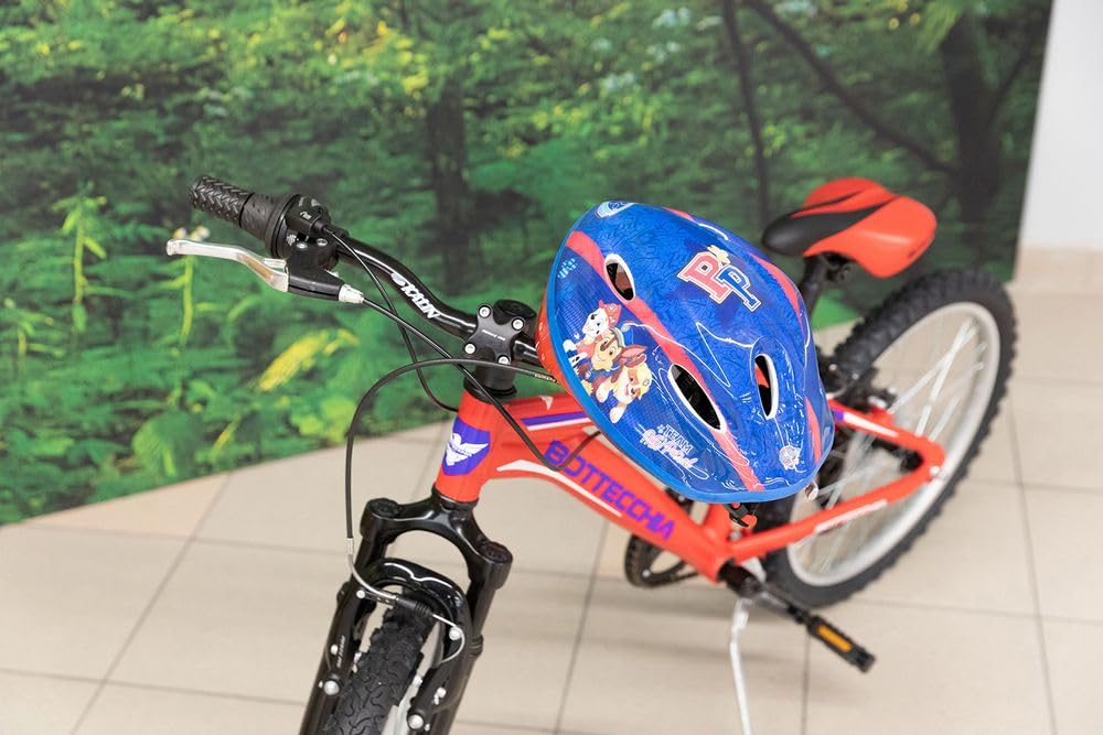 TataWay - Casque de vélo Enfant, Graphique Paw Patrol, Réglable 52-56 cm, Fermeture à Clip, Bleu, Taille 52-56 cm, Plastique