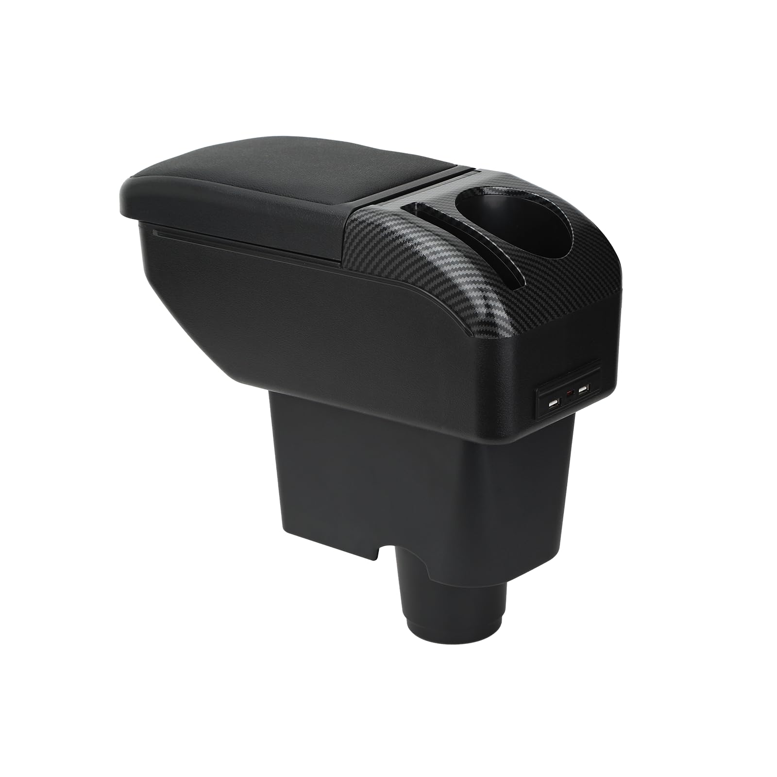 ZENVI MittelArmlehnen Compatible with Volkswagen VW UP Armlehnen 2011-2023 Mittelkonsolen Veranstalter Armlehnen Doppelter Stauraum Verwendbar als Ellbogenstütze（Schwarzer Stil）
