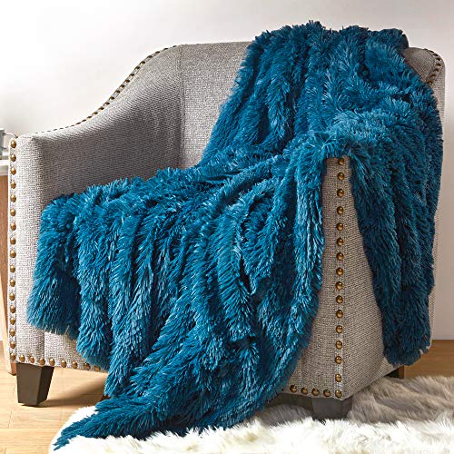 Hyde Lane Fluffy Plush Throw Blankets for Couch Sofa - 2 Way Reversible | Shaggy