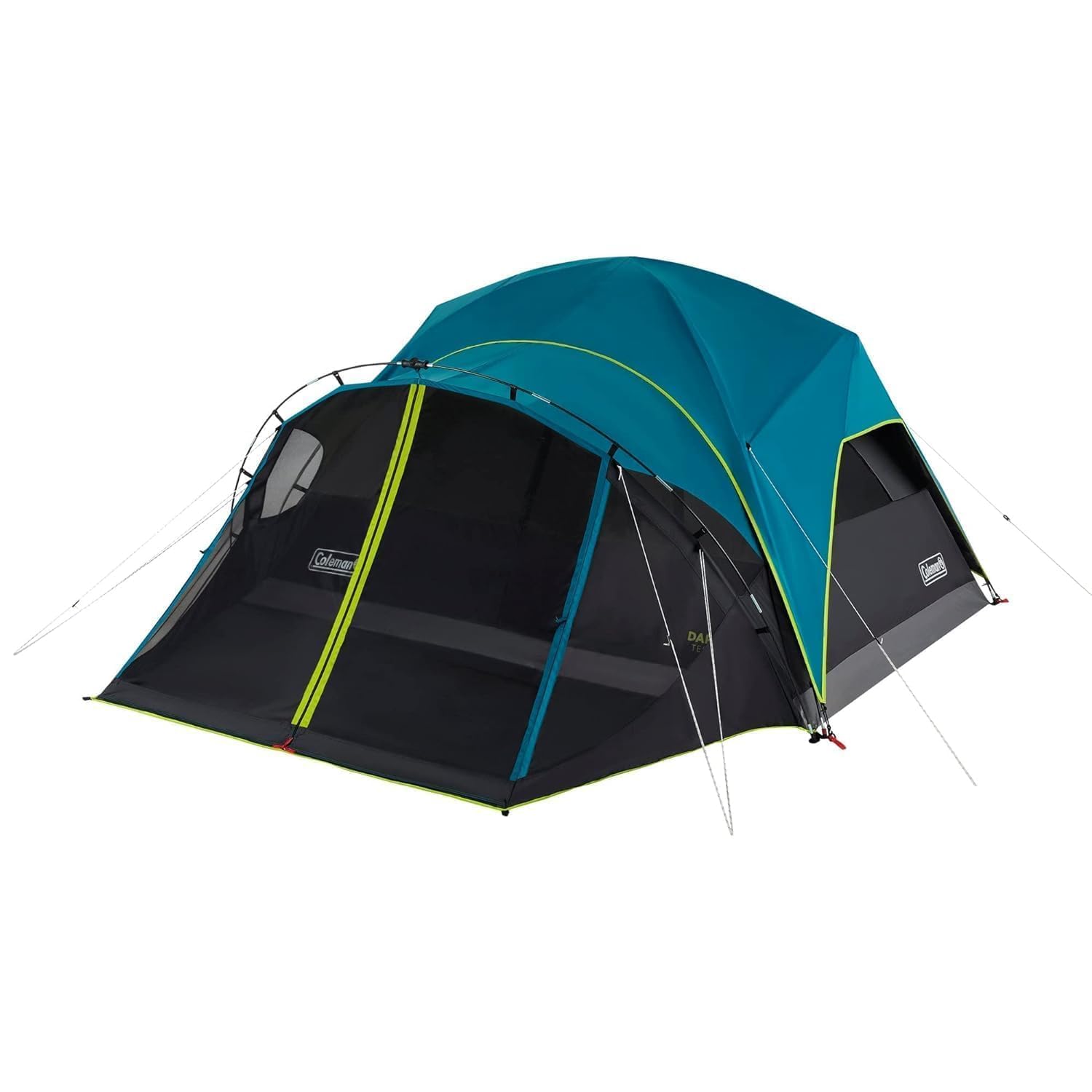 Coleman Carlsbad 4 Person Dark Room Dome Camping Tent with Screen Room