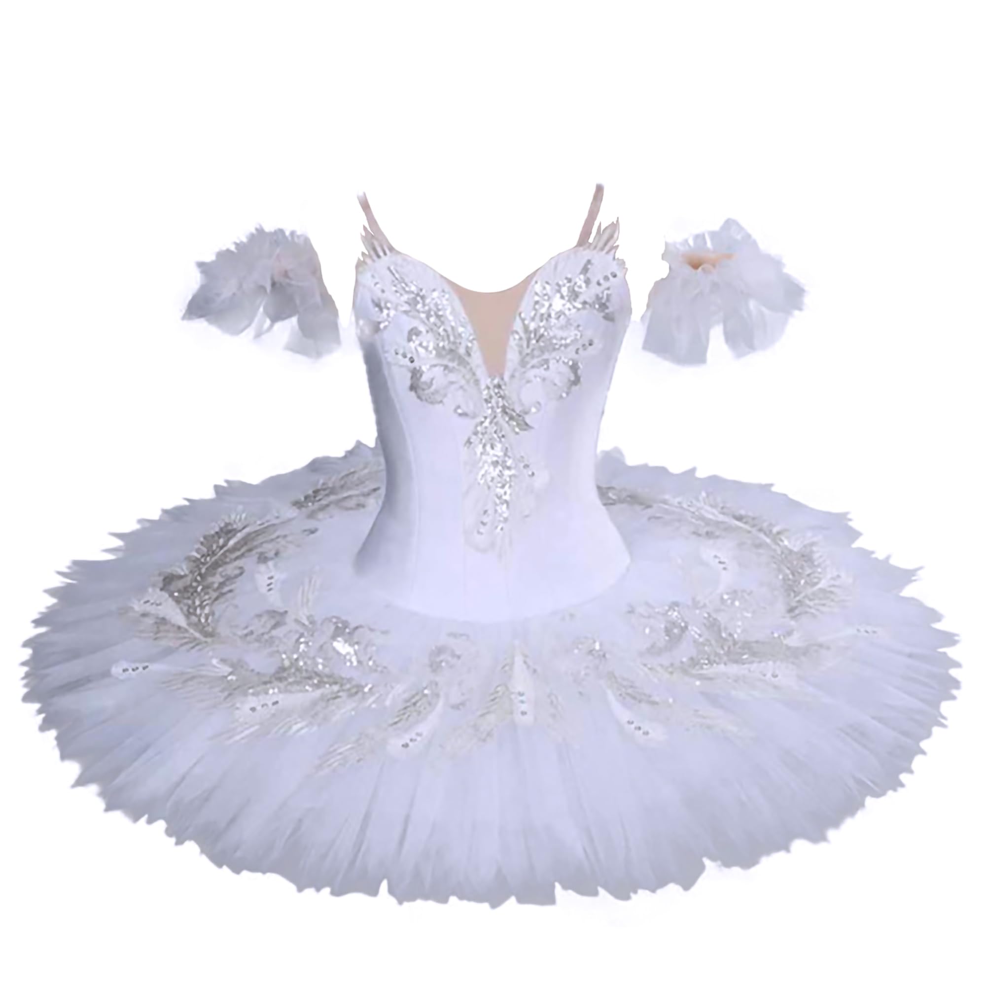 MTPLOP Swan Lake Performance Costume Ballet Dress White Sarong Competition Tutu Kids Adult Ballet Puffy Skirt