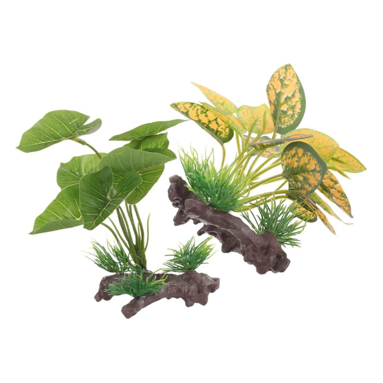 Totority 2pcs Realistic Aquarium Plants Artificial Plastic Fish Tank Decorations Betta Fish Tank Accessories Water Grass for Aquatic
