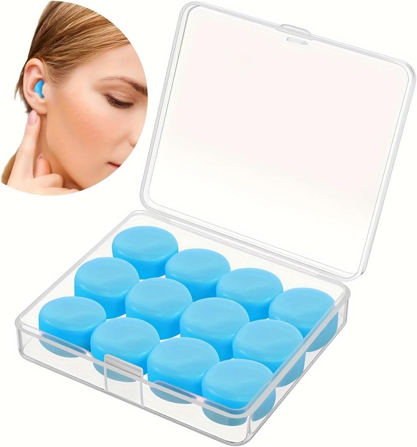 Swimming Ear Plugs 120pcs Silicone Reusable Sleep Ear Plugs - for Concerts, Swimming, Shooting, Snoring, Airplanes for Adults(Orange)