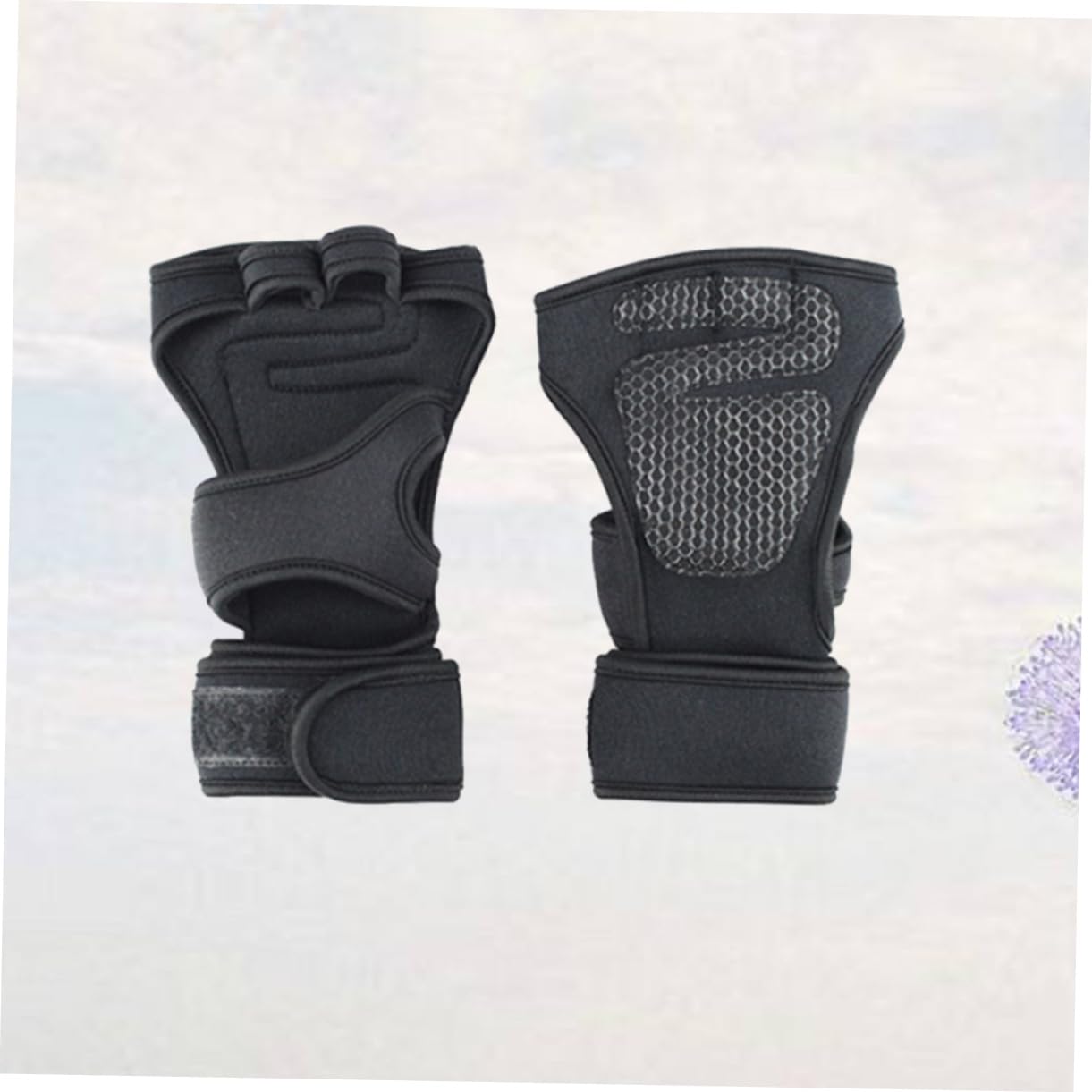 HANABASS guanti da sollevamento pesi guanti fitness Black