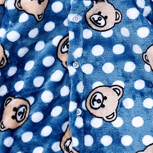 Image of ICABLE Baby Boys Baby Girls Infants Kids Shearing Velvet Full Sleeves Winter Wear Romper Set Overall Set