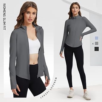 Women's Fleece Lined Jacket Slim Fit Lightweight Top