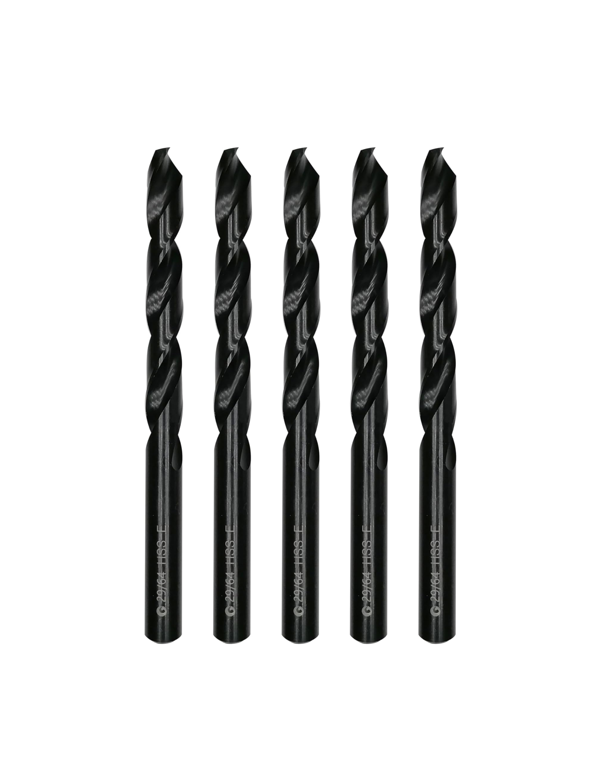 DelitonGude 29/64 inch HSS M35 Cobalt Twist Drill Bits,High Speed Steel,Pack of 5,Suitable for Steels,Cast Iron,Stainless Steels and Other Hard Metals