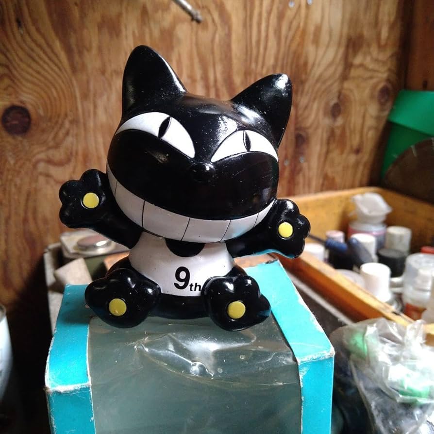 k1630 レア レトロ ヤマハ音楽教室 黒猫　温度計　貯金箱　クロネコ　当時物 k1630 レア レトロ ヤマハ音楽教室 黒猫 温度計 貯金箱 クロネコ