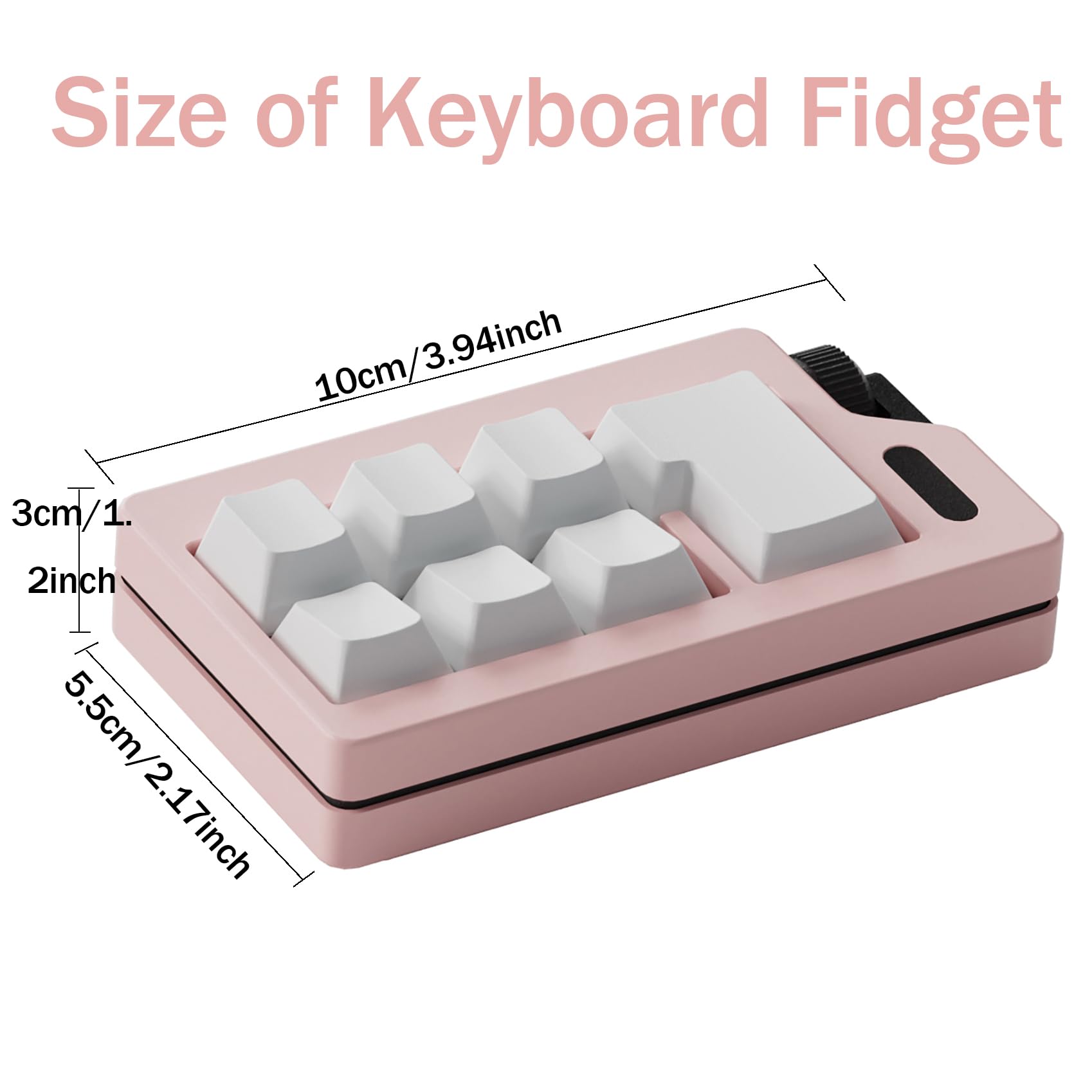 Clavier Fidget Clicker Jouet pour Adultes, Touches Sensorielles Amusantes pour Anxiété Décompression, Cadeau de Noël Idéal pour Amoureux (Rose