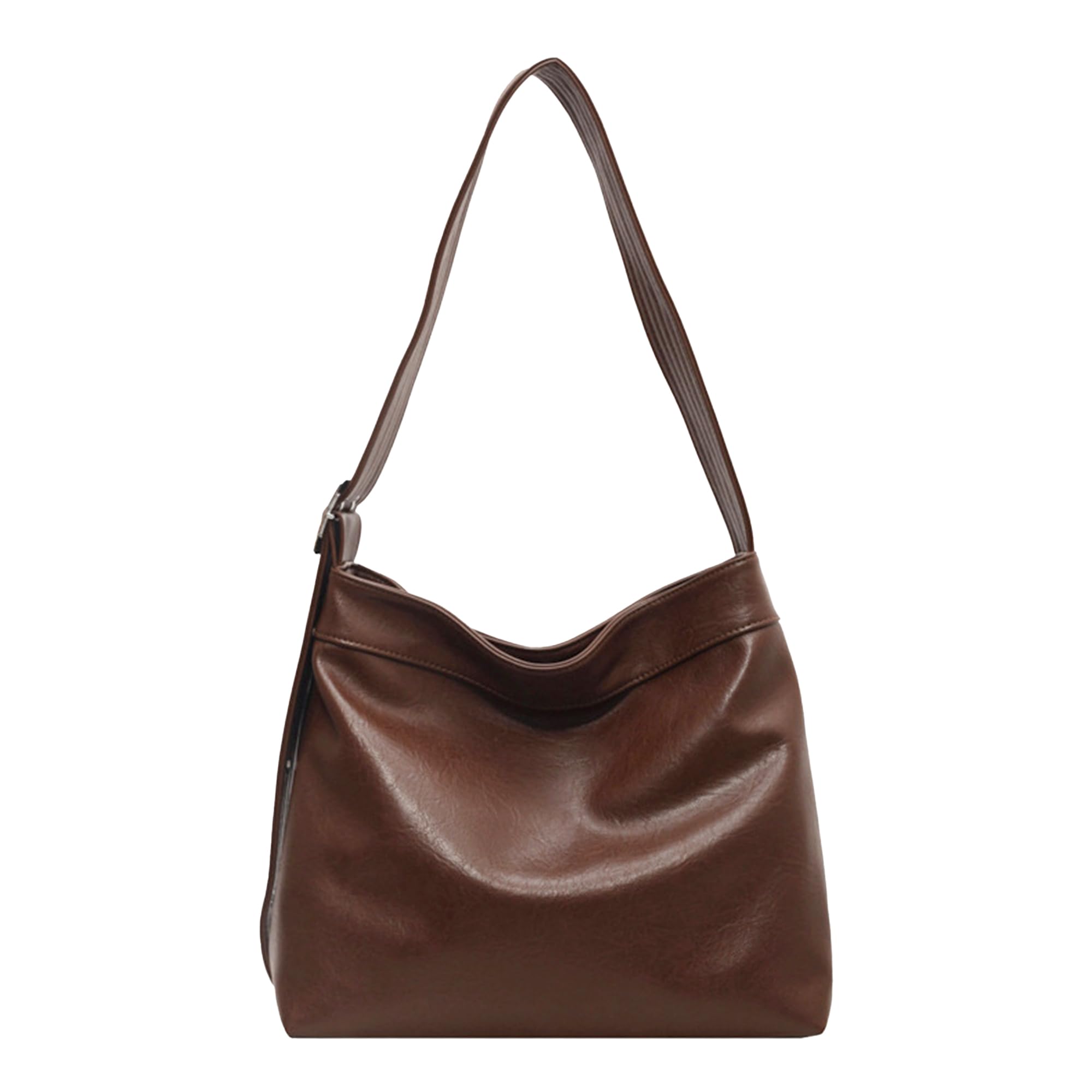 Mabecol Damen Schultertasche, Elegant PU-Leder Große Handtasche, Wasserdichte Umhängetasche mit Separater Mini-Tasche für Arbeit Reisen Freizeit, Schwarz