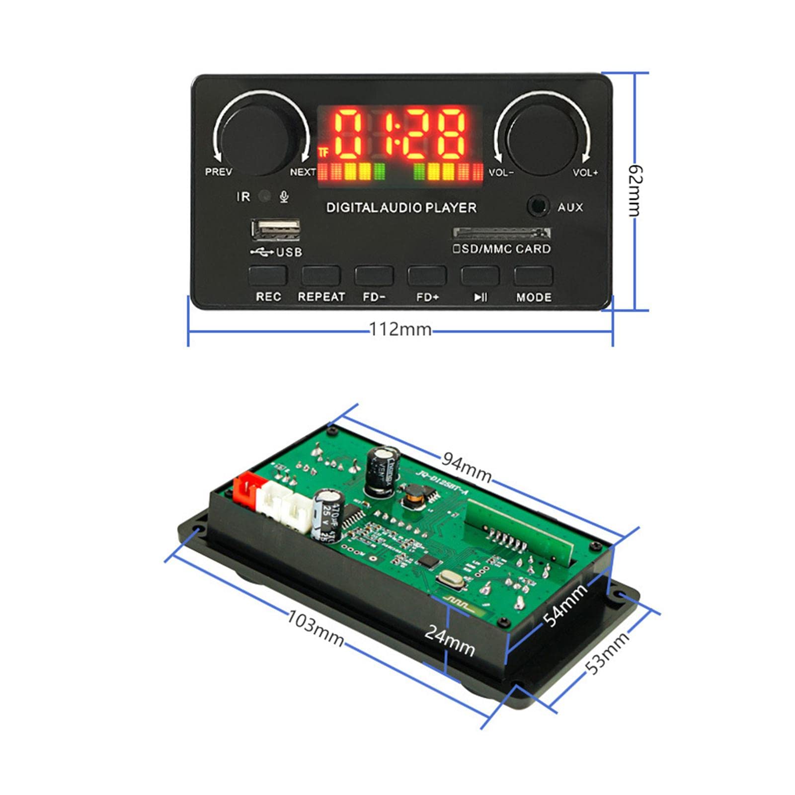 MERISHOPP® Decoder Board Module 2x40W Audio Module Lossless Audio