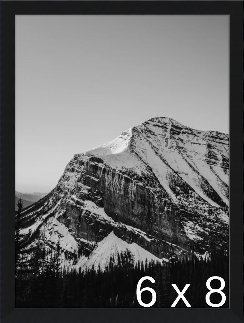 Frame It Easy 6 1/4 x 8 1/2 Satin Black Metal Frame (Ashford) 6.25x8.5 inches