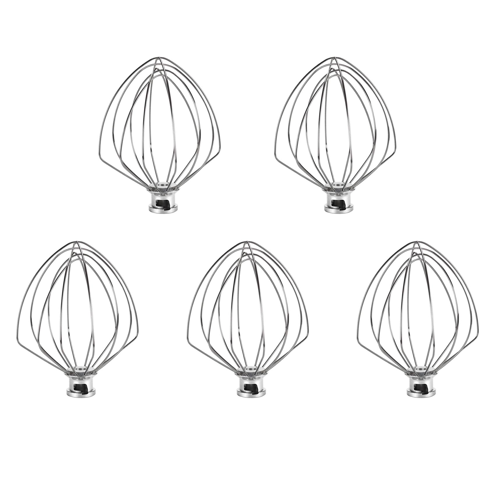Hndhbfgrt 5X KN256WW 6-Wire Whip Attachment for 5-6 Quart Bowl-Lift Stand Mixer Replacement, Egg Cream Stirrer