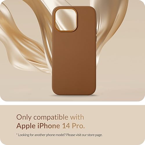 Miniatura 2 de LONLI Classic - (para iPhone 14 Pro) - Funda de piel de napa europea - suaviza y suaviza con el tiempo - Compatible con Magsafe - Marrón sillín