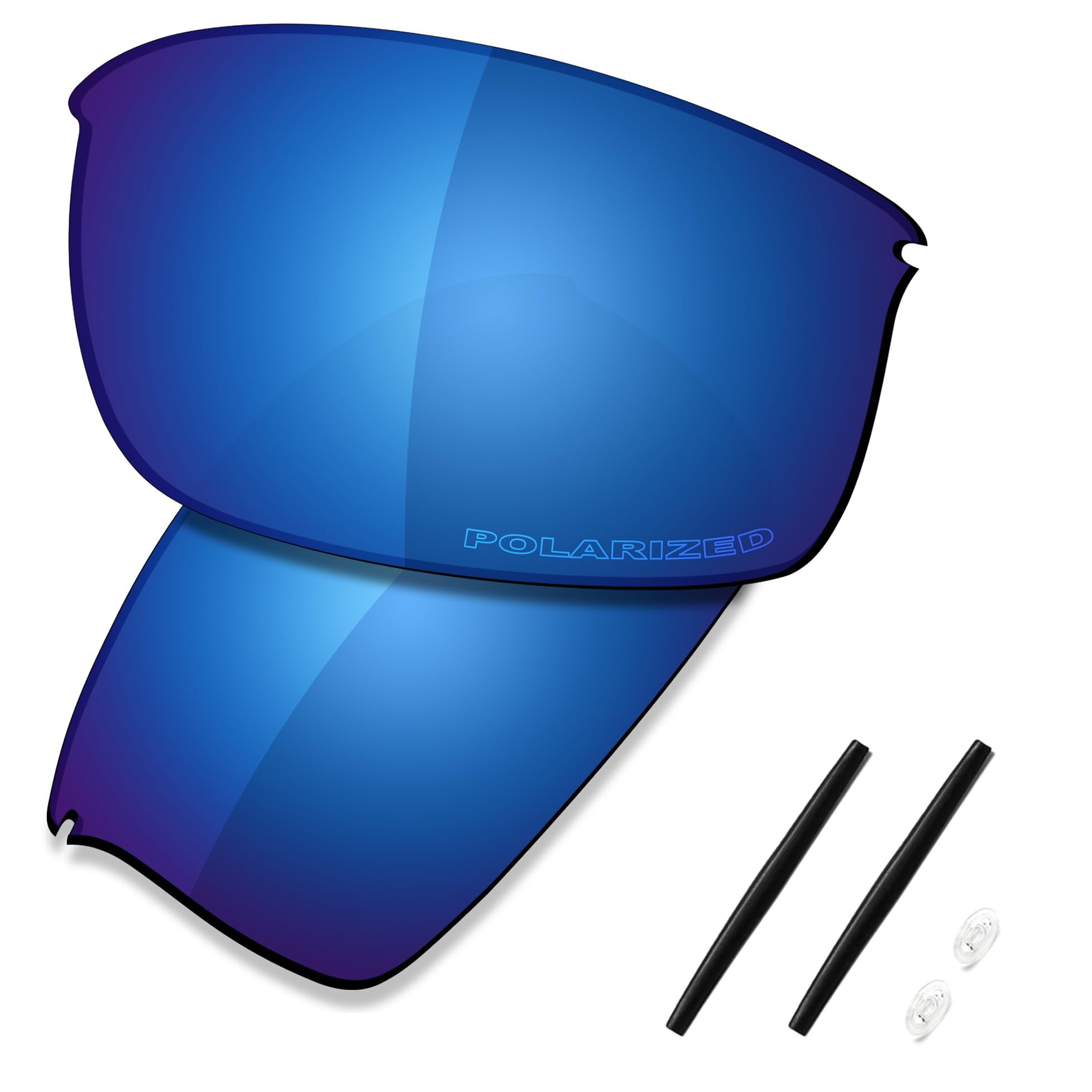 Saucer Premium Replacement Lenses & Rubber Kits for Oakley WireTap OO4071 Sunglasses High Defense - Midnight Blue Polarized