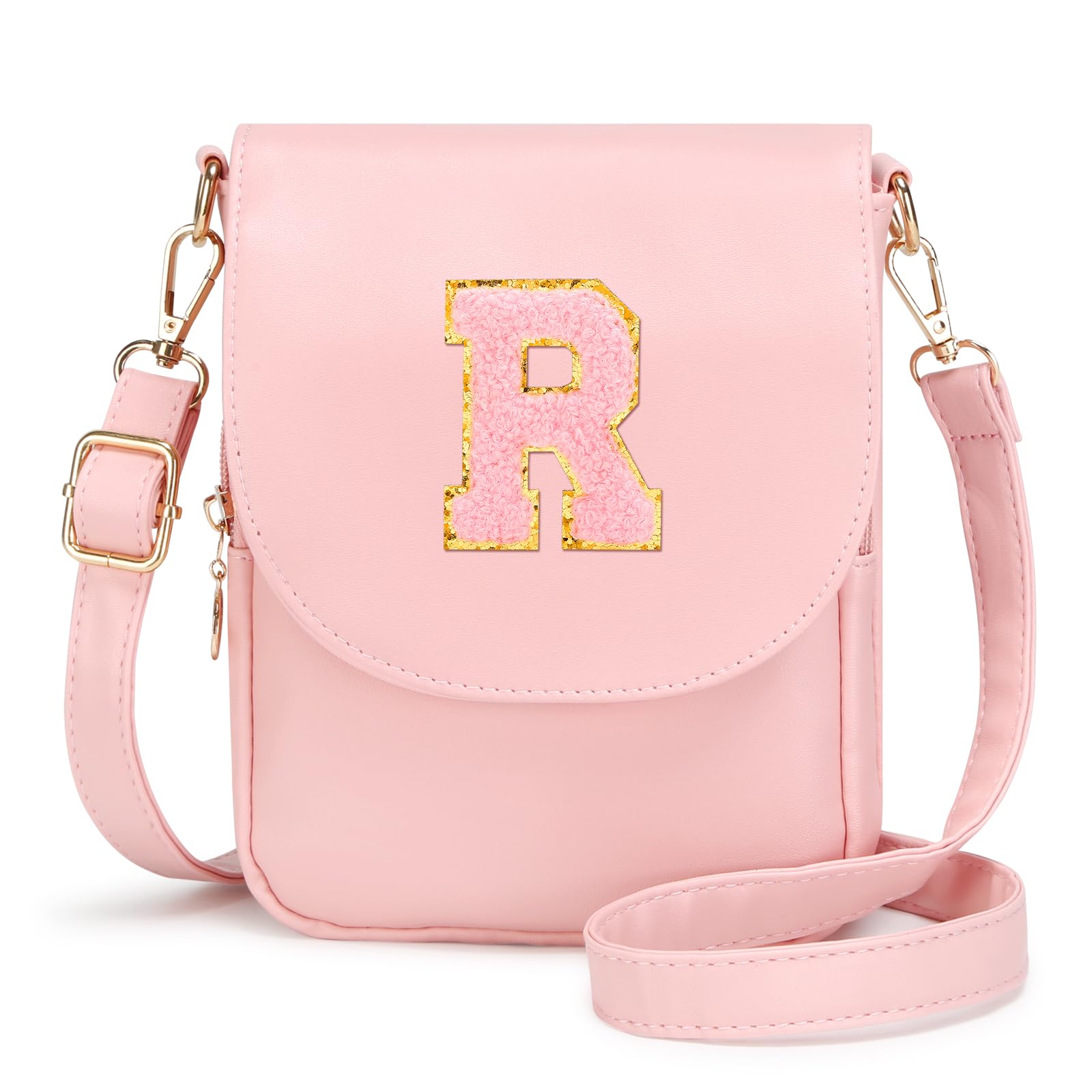 Cozystep Initial Crossbody Bags Toddler Purse for Girls PU Leather Cross Body Bag Handbag Personalized Preppy Teen Girl Gifts