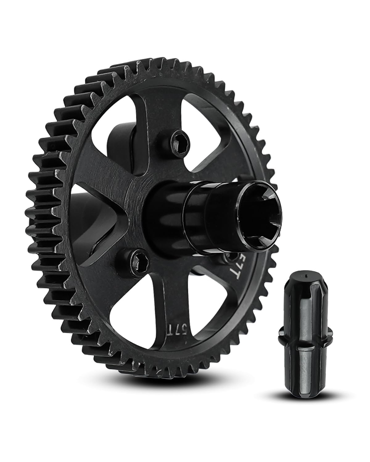 Steel 57T Slipper Clutch 0.8 Pitch Upgrades Part Fit for 1/10 Arrma Granite Senton Vorteks Big Rock 3S Kraton Outcast 4S 1/8 Typhon 3S Replace ARA310948, Metal Slipper Clutch Hop Ups, Black