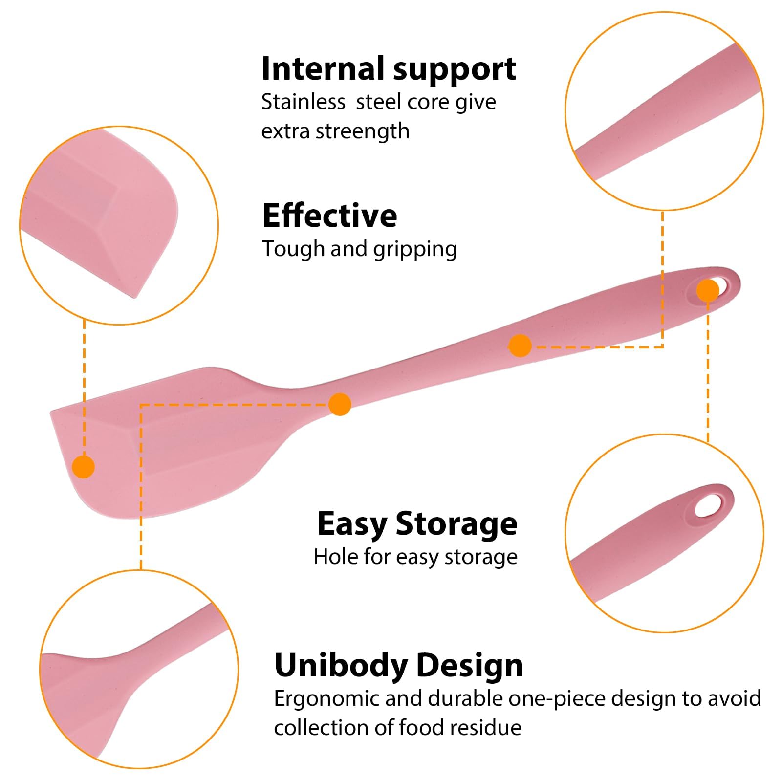 Set 6 Spatole In Silicone Per Cucina - Resistente Al Calore, Per Cuocere E Mescolare - Foto 11