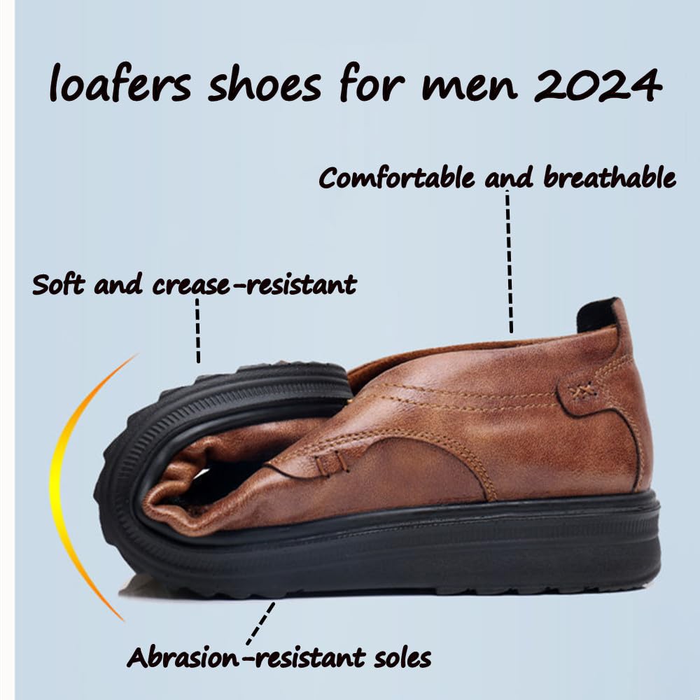 Mocasines ligeros de piel auténtica para hombre, informales, de negocios, mocasines para hombre, mocasines de conducción para hombre