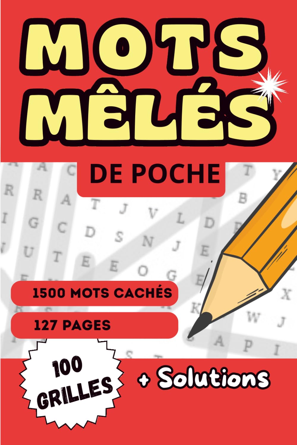 mots mêlés de poche: livre de mots mêlés pour adultes et seniors | 1500 de mots cachés | 100 grilles avec solutions