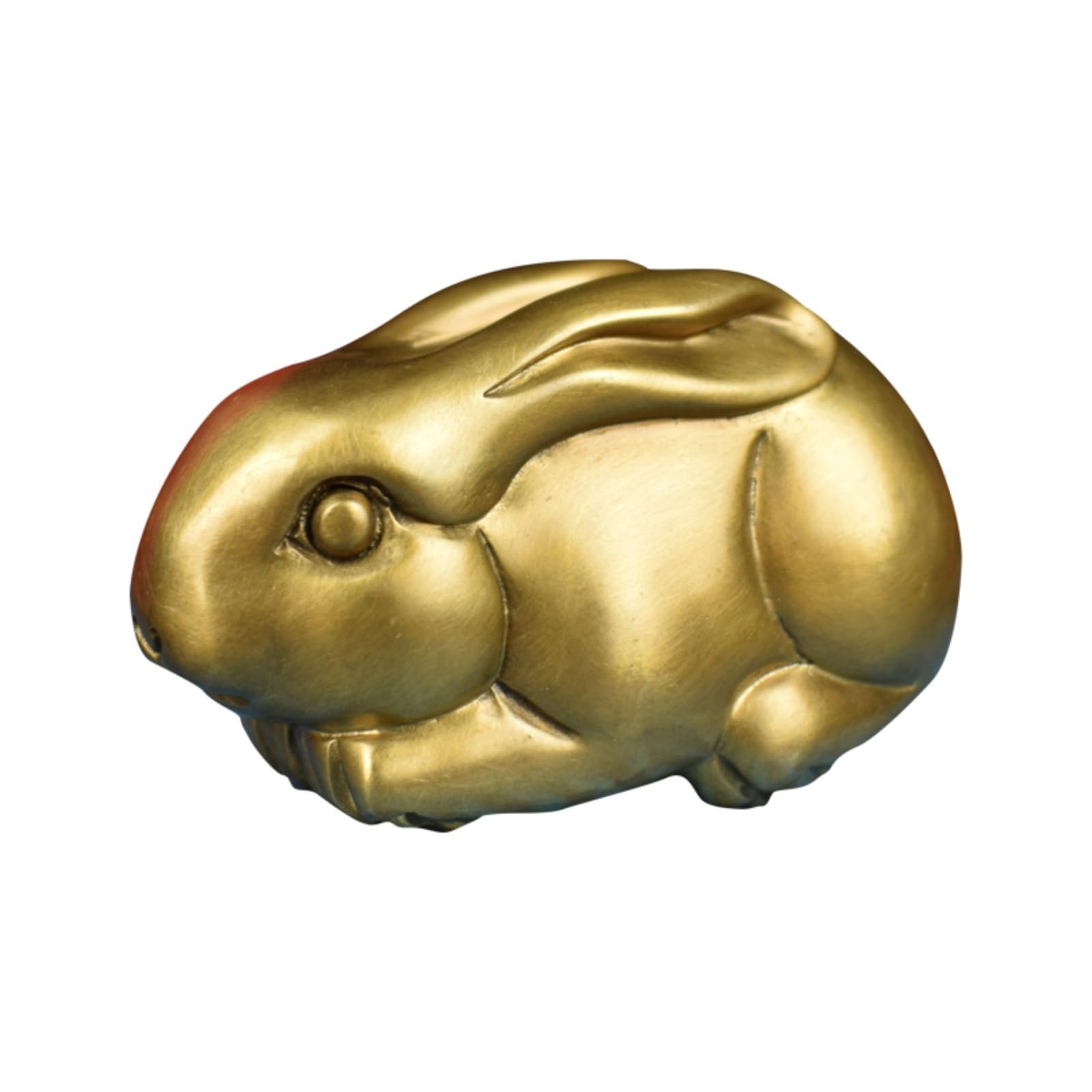 NGDFGR Brass Cute Rabbit Miniature Figurines,Metal Animal Pocket Statue Sculpture Crafts Desktop Ornament Home Sand Table Decor Accessories Study Paperweight