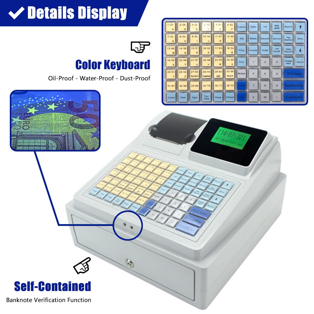 Amazon.co.jp: キャッシュ ドロワー付きキャッシュ レジスター、電子