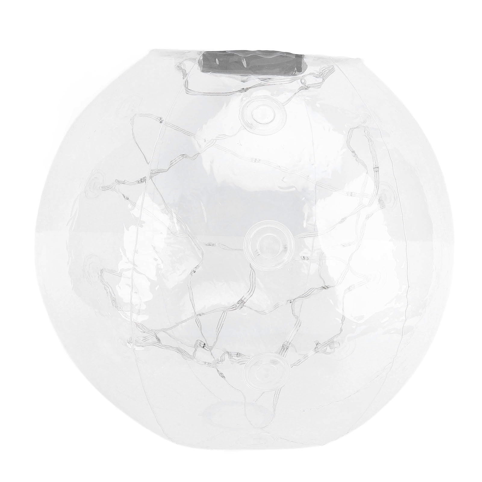 Aramox 2 Pièces Lumières de Piscine Flottantes Boules Lumineuses Gonflables Transparentes à énergie Solaire 13,78 Pouces IP68 étanche 10 à 20H Lueur pour Piscine Plage Cour Fête Fontaine Jardin (Ton