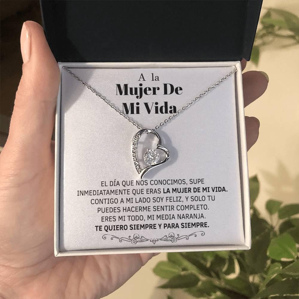 Bramart Collar para Mujer Esposa, Mamá, Novia, Hija, Amiga - Ideas de Regalos para ella, Aniversario de Matrimonio, Cumpleaños o Navidad - Estuche con DEDICATORIA incluido