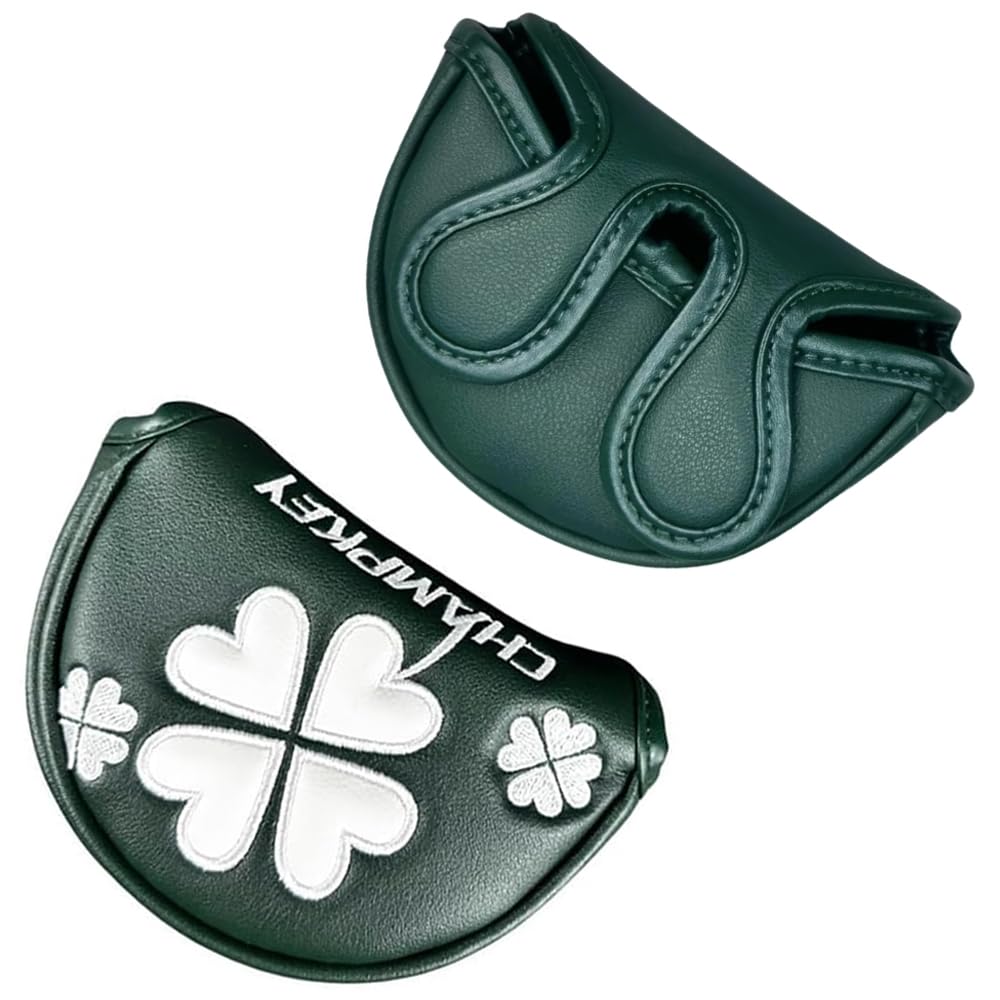 Amazon.co.jp: Lucky Cloverゴルフパターヘッドカバー、4リーフ