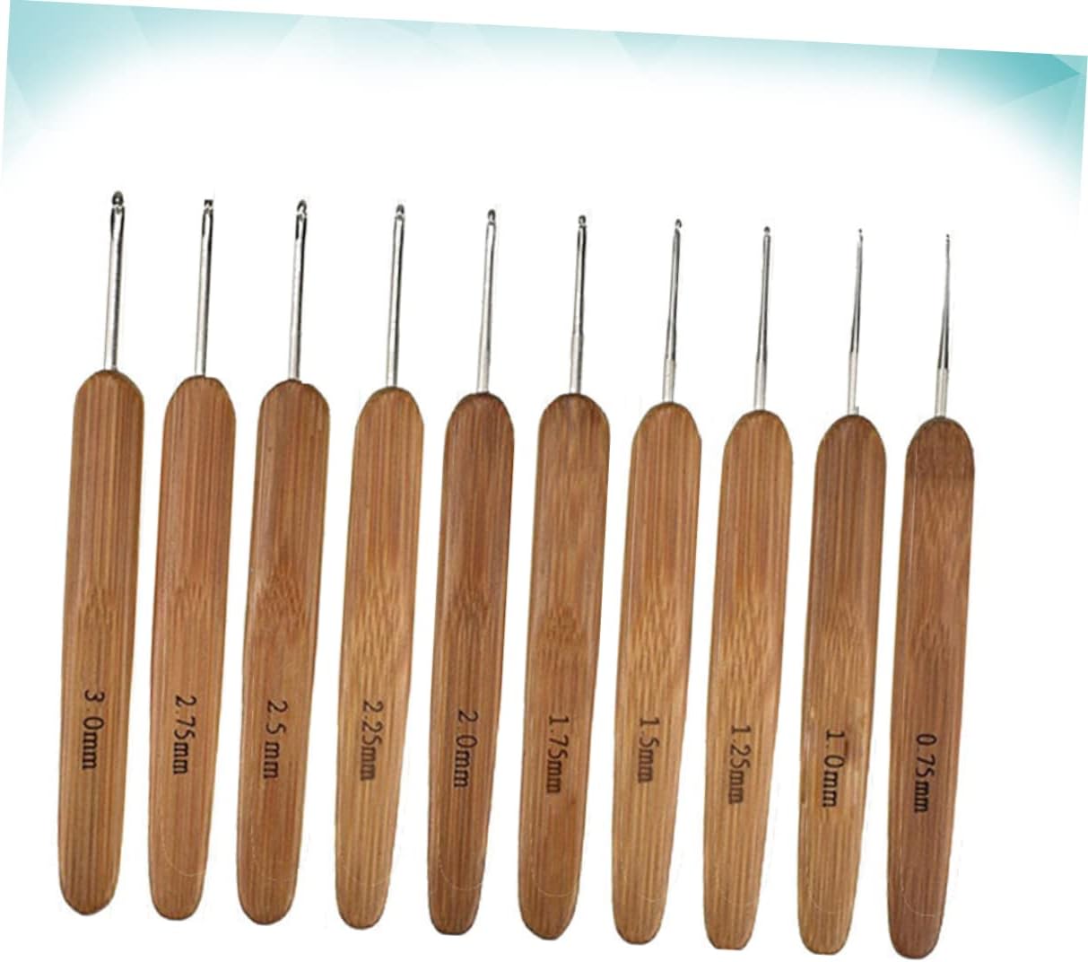 NUOBESTY 1 Set Crochet Hook Needle Crochet Hooks Supplies H Hook DIY Double Ended Single Knitting Needles Stainless Steel