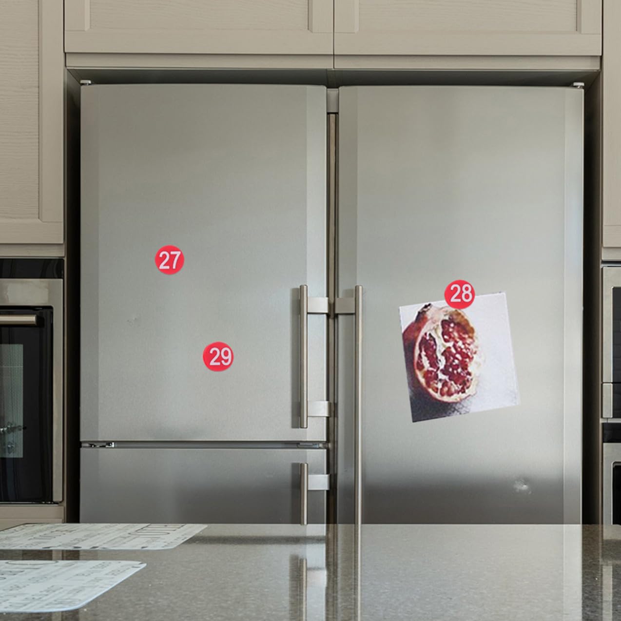 Operitacx 50pezzi Magneti per Frigorifero Forma Adorabile, Resina e Magnete Potente, Decorazioni Creative Rosse per Casa