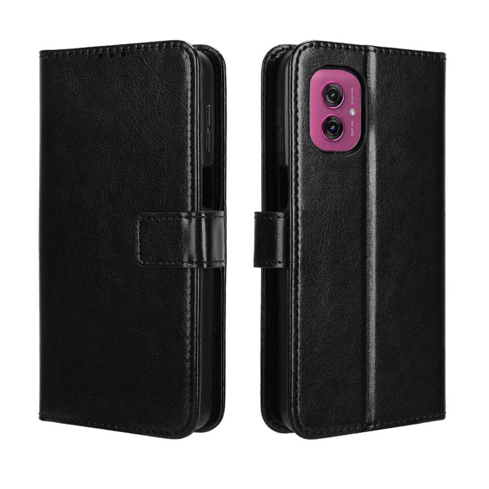 Custodia Portafoglio Con Magnete Per Motorola Moto G55 - Motivo Loto Rosa - 2