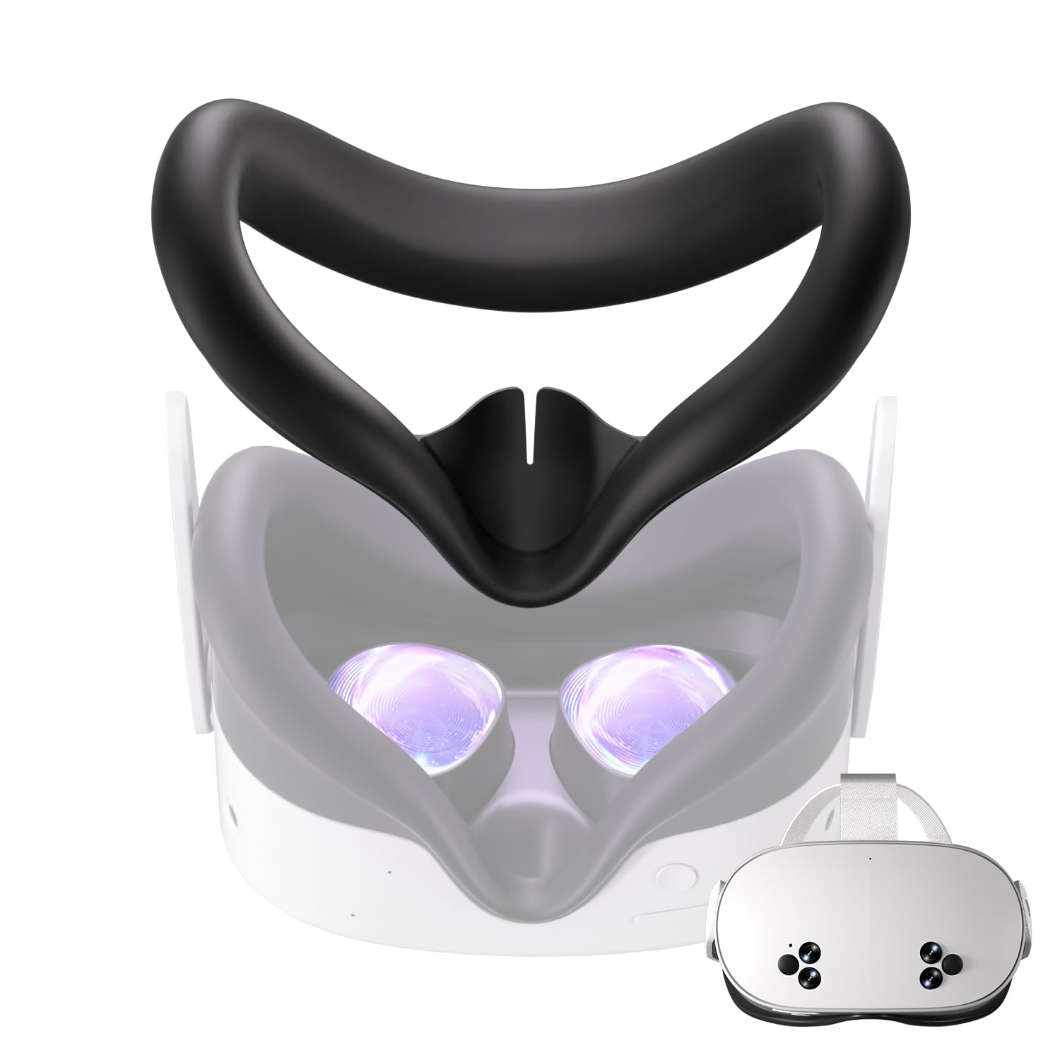 SAQICO Face Pad for Oculus/Meta Quest 3S Accessories - Wear-Resistant and Dirt-Proof - Washable Sweatproof VR Silicone Face Pad for Quest 3S (Conjunction with The Original Face Mask)-picture-15