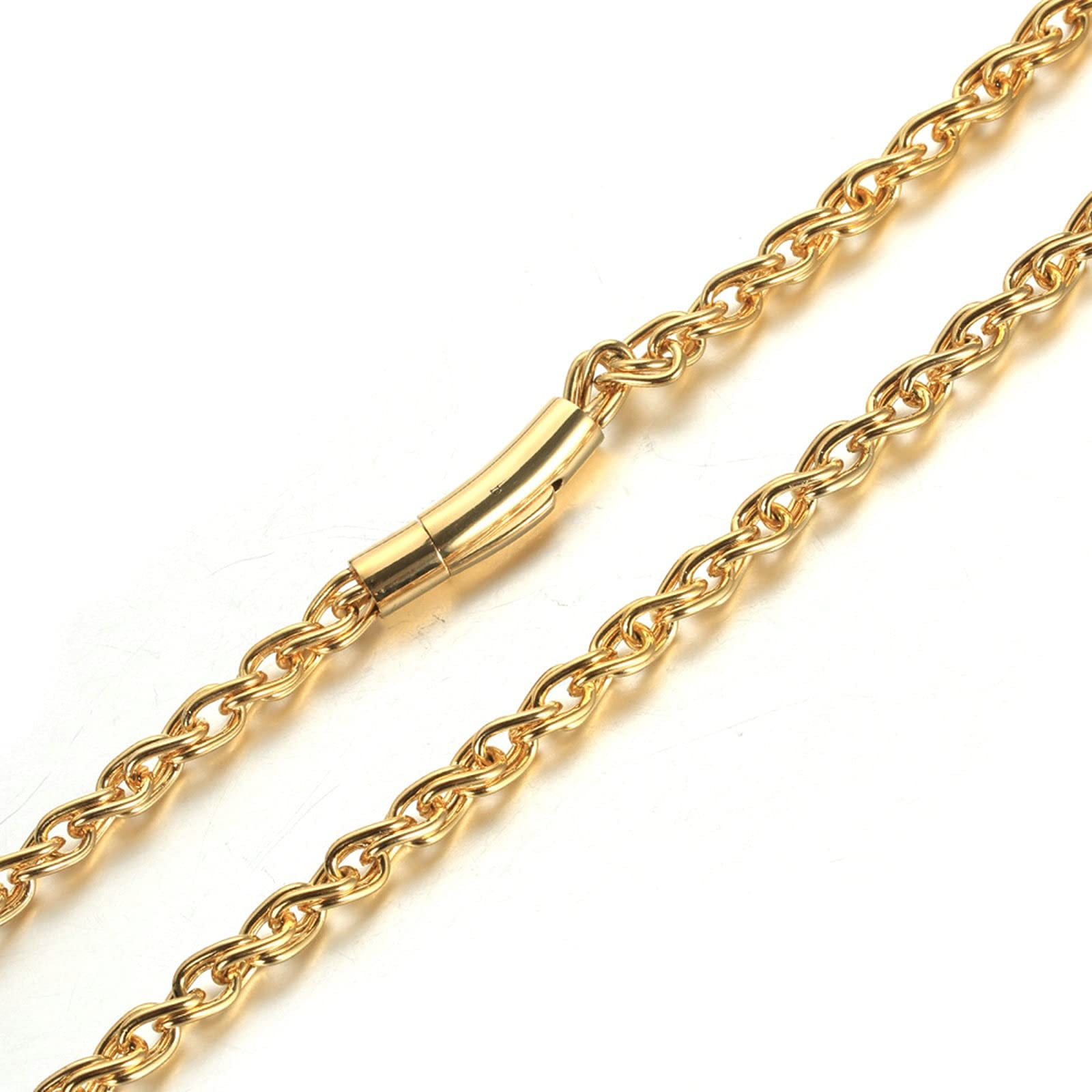 Beydodo Collane Acciaio Inox Uomo 66 cm, Catena Collana Fai Da Te 8mm Larghezza Collana Punk Catena