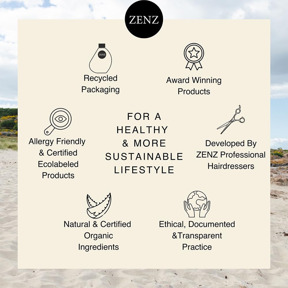 ZENZ | Shampoo | Puro n. 01 | 250 ml | Senza profumo | Aloe Vera, acqua di cocco biologica e olio di avocado | Crea volume e aggiunge umidità | Tutti i tipi di capelli