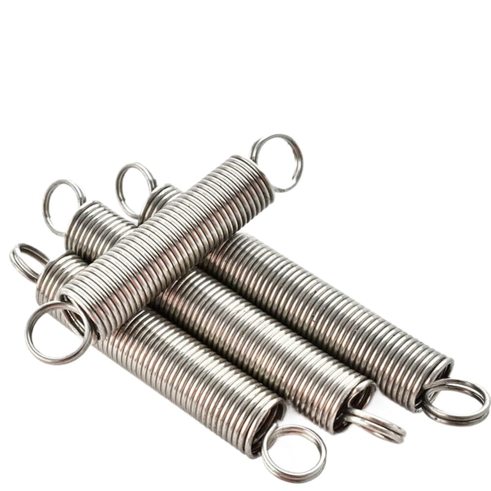 2Pcs Wire Dia 1.5mm O.D 15/12/10mm Expansion Tension Springs Loop End Length 20-200mm (1.5mm*15mm,Length60mm)