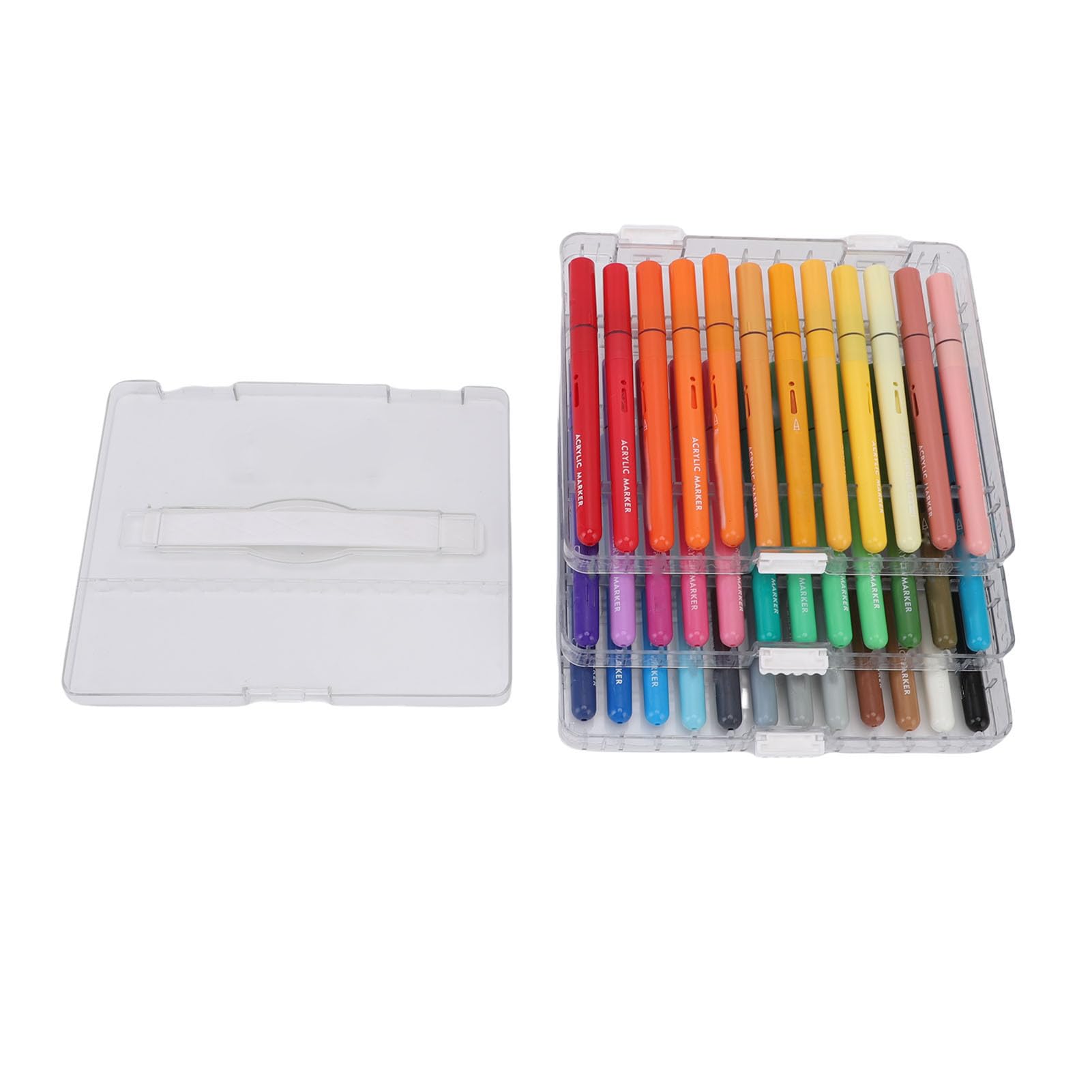 Rotuladores de Pintura Acrílica, Juego de Rotuladores Vibrantes de 36 Colores para Proyectos de Manualidades de Dibujo Artístico, Varilla Colorida para Principiantes y Profesionales