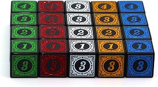20 Pcs 16MM Solid 6-Sided D6 Game Dice 4 X 5 Colors D6 Rainbow Dice for Board Games and Teaching Math Dice Set TRPG Card Games Accessories